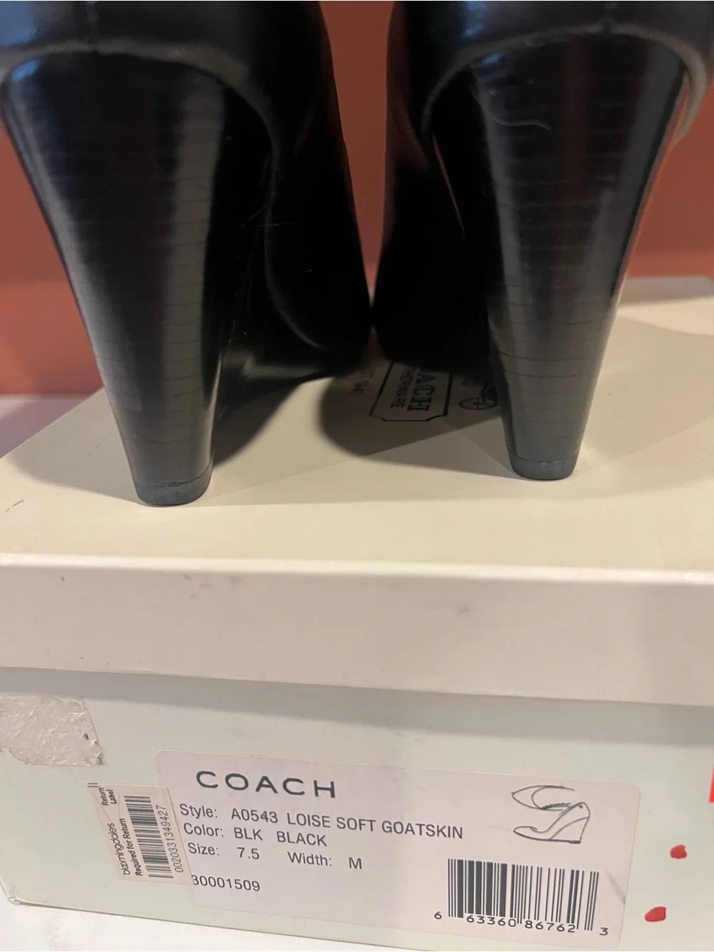 Coach Black Leather Round-Toe Pumps - Women's Heels
